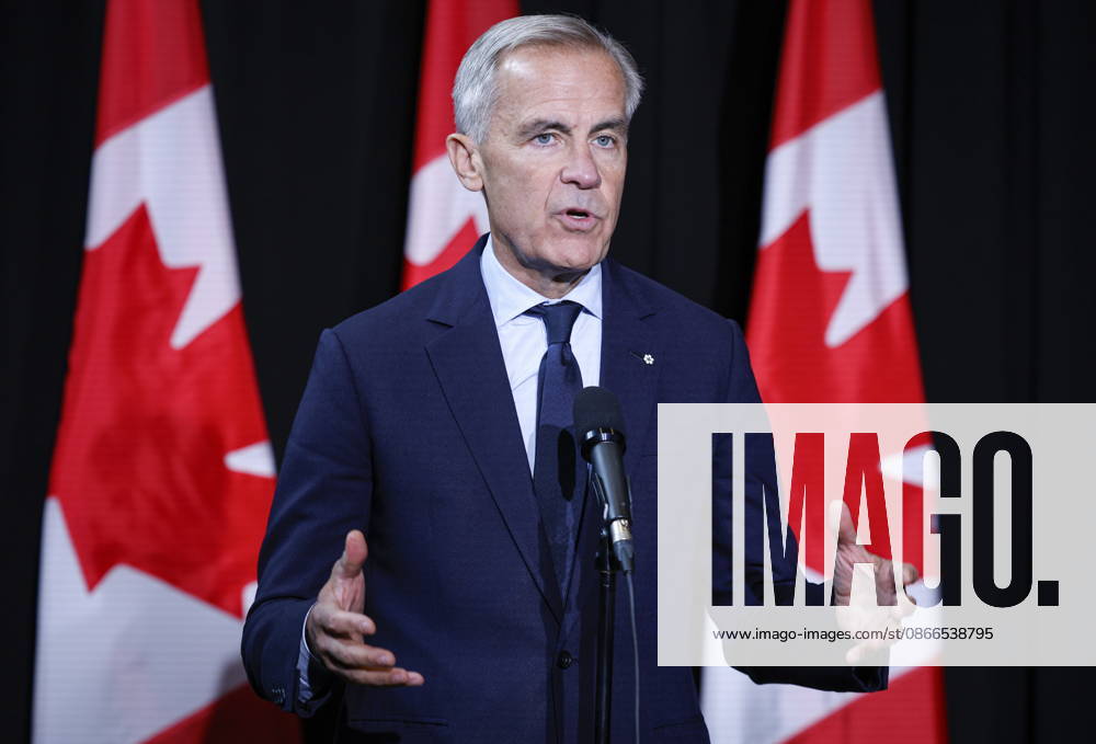 Prime Minister Mark Carney speaks to the media at a cabinet retreat in Banff, Alta., Thursday, Sept. 10, 2026. Banff CANADA - ZUMAc35_ 20260910_zaf_c35_110