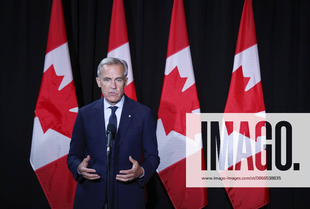 Prime Minister Mark Carney speaks to the media at a cabinet retreat in Banff, Alta., Thursday, Sept. 10, 2026. Banff CANADA - ZUMAc35_ 20260910_zaf_c35_111