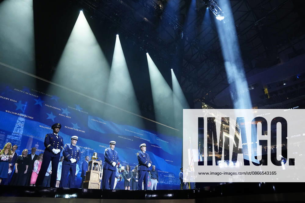 A ceremony is held to commemorate victims of the September 11 attacks during the second day of the Republican midterm convention at American Airlines Center in Dallas, Texas, on Thursday, September 10, 2026. DAL20260910899 BONNIExCASH