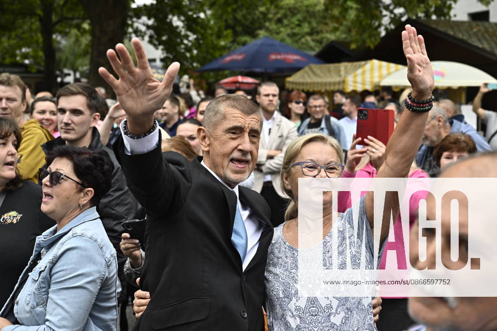 Czech Prime Minister Andrej Babis (ANO) attends the concert of Czech singer Michal David within the 50th annual Zahrada Cech fall fair for gardeners and growers, on September 11, 2026, in Litomerice, Czech Republic. (CTKxPhoto OndrejxHajek) CTKPhotoP2026091105124 CTKPhotoP2026091105124