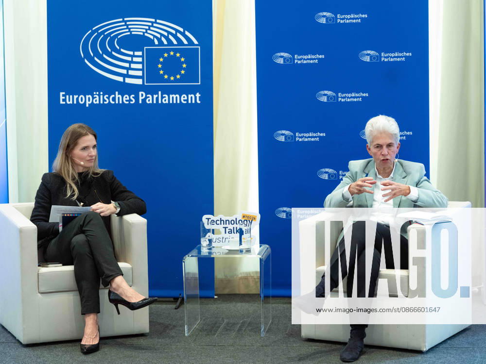 Press Conference on European Security with Andrea Rukschcio Wilhelm and Marie Agnes Strack Zimmermann, Chair of the European Parliament’s Committee on Defense, on September 11, 2026, during a press conference as part of Technology Talks Austria 2026 at the Barock Suiten in the Museumsquartier in Vienna, Vienna, Austria