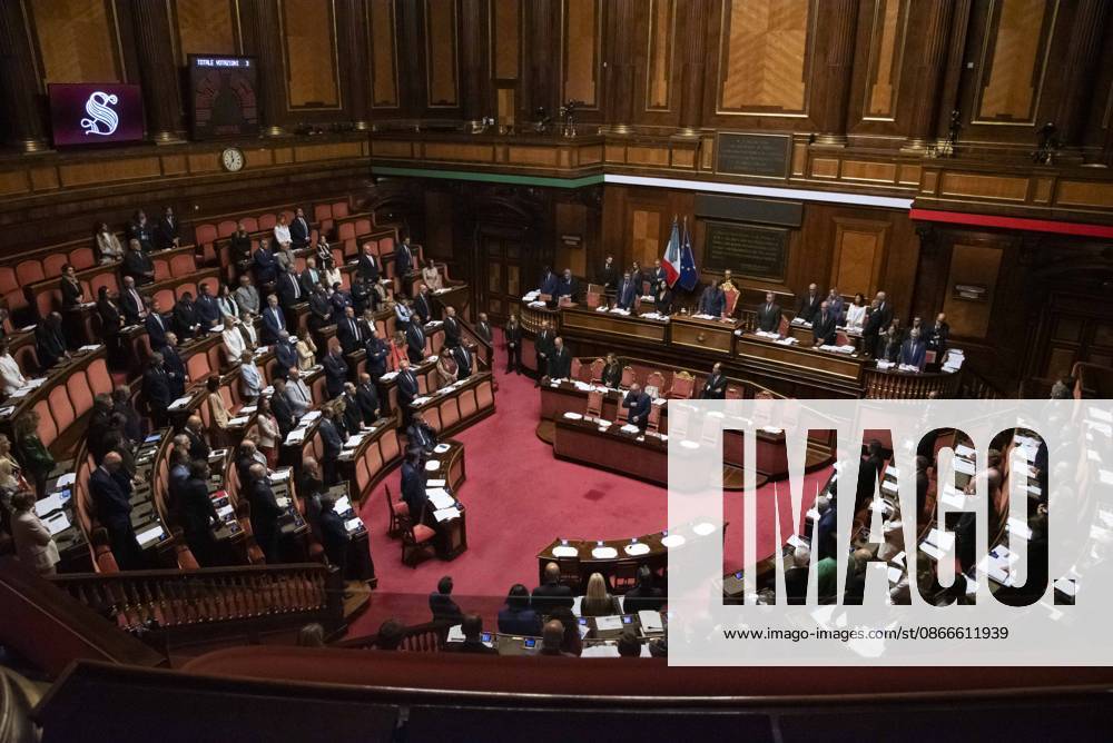 IPP Photo by Diego Nangano, Rome, September 11, 2026, Senate of the Republic. Debate on Electoral Law Reform. Pictured: A tribute to Emma Bonino in the Senate. Italy Photo Press World. Copyright