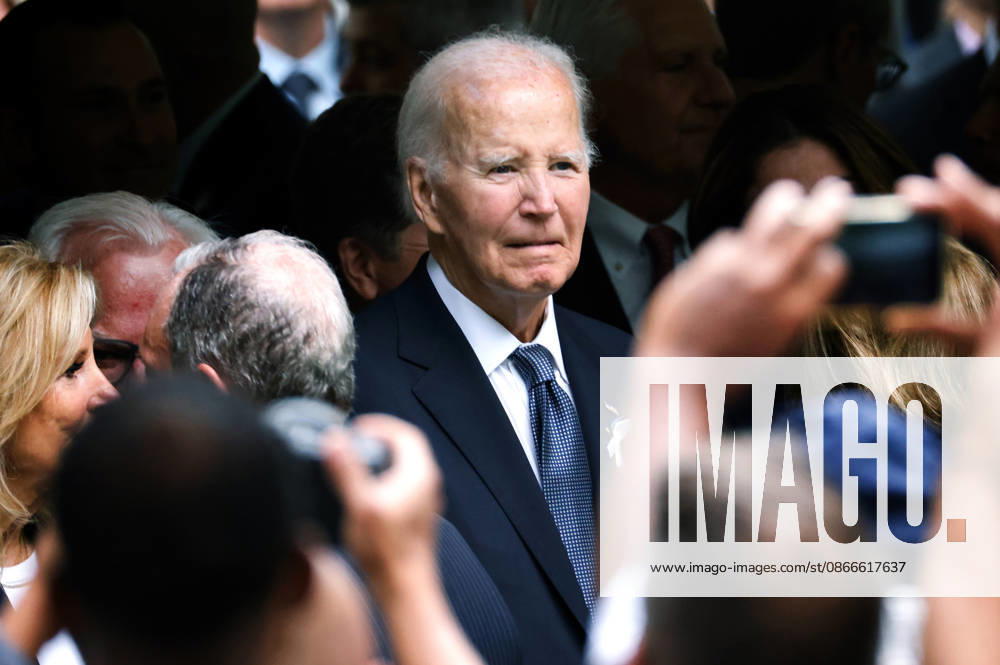 Former President Joseph Biden arrives at the 25th anniversary of the 9 11 terrorist attacks on the World Trade Center in New York City on Thursday, September 11, 2026. NYP202609113020 PETERxFOLEY