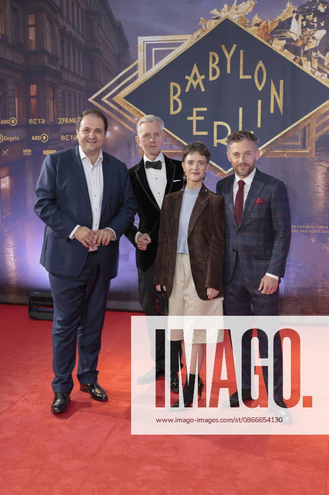 Nathanael Liminski, Max Raabe, Liv Lisa Fries, and Volker Bruch at the premiere of the fifth and final season of the TV series *Babylon Berlin* at the Naturstrom Open-Air Cinema in Cologne, September 11, 2026 Foto:xR.xSchmiegeltx xFuturexImagex babylon_6939