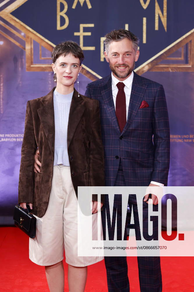 Actress Liv Lisa Fries and actor Volker Bruch at the NRW premiere of the fifth and final season of the TV series *Babylon Berlin* at the open-air cinema in Cologne s Rheinauhafen, September 11, 2026, NRW, Germany