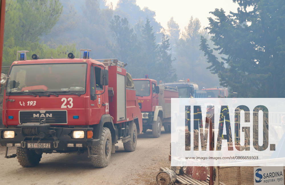 Croatia Island Wildfire Members of Croatian fire are working to extinguish a wildfire near city Milna at Island Brac, Croatia on September 12, 2026. IvoxCagalj PIXSELL