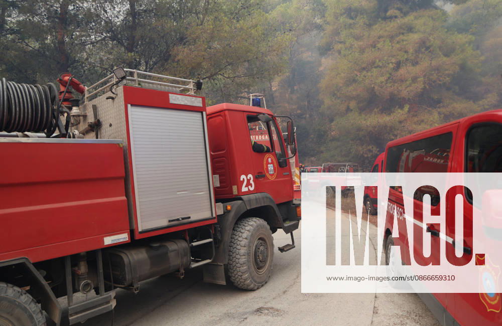 Croatia Island Wildfire Members of Croatian fire are working to extinguish a wildfire near city Milna at Island Brac, Croatia on September 12, 2026. IvoxCagalj PIXSELL