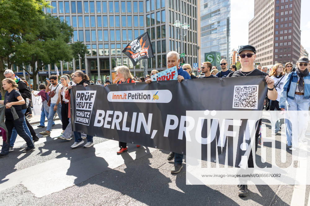 People attend a demonstration against the far-right Alternative for Germany (AfD) party in Berlin, Germany, September 12, 2026. According to police estimates, between 10,000 and 15,000 people took part in the demonstration, held in the aftermath of the AfDÃ¢â‚¬â ¢s strong result in the Saxony-Anhalt state elections and one week ahead of BerlinÃ¢â‚¬â ¢s state elections on September 20. Berlin Germany - ZUMAc291 20260912_zip_c291_004