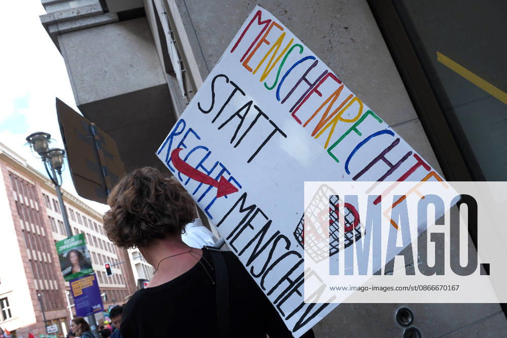 Berlin, Germany. Under the slogan It’s Time for Change and alongside other organizations, thousands of people marched through Berlin today to demonstrate in support of democracy in front of the Red City Hall.