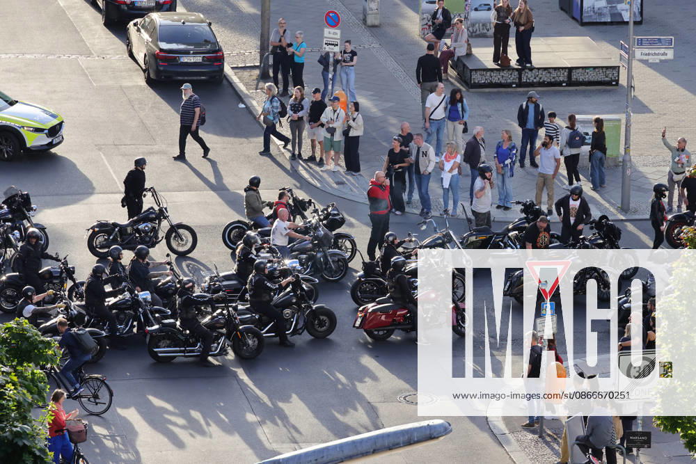 Berlin, Germany Freedom is our Religion. Under this slogan, hundreds of motorcyclists rode through Berlin to demonstrate against the abolition of freedom of association.