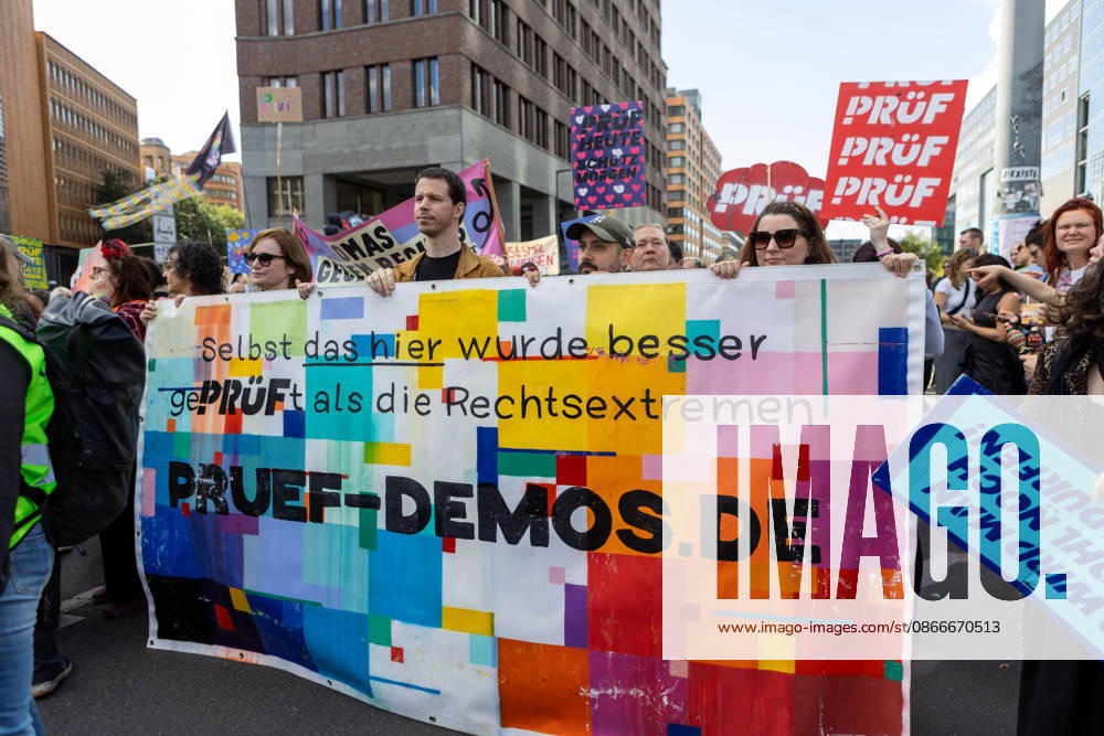 People attend a demonstration against the far-right Alternative for Germany (AfD) party in Berlin, Germany, September 12, 2026. According to police estimates, between 10,000 and 15,000 people took part in the demonstration, held in the aftermath of the AfDÃ¢â‚¬â ¢s strong result in the Saxony-Anhalt state elections and one week ahead of BerlinÃ¢â‚¬â ¢s state elections on September 20. Berlin Germany - ZUMAc291 20260912_zip_c291_005