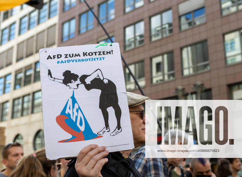 People attend a demonstration against the far-right Alternative for Germany (AfD) party in Berlin, Germany, September 12, 2026. According to police estimates, between 10,000 and 15,000 people took part in the demonstration, held in the aftermath of the AfDÃ¢â‚¬â ¢s strong result in the Saxony-Anhalt state elections and one week ahead of BerlinÃ¢â‚¬â ¢s state elections on September 20. Berlin Germany - ZUMAc291 20260912_zip_c291_010