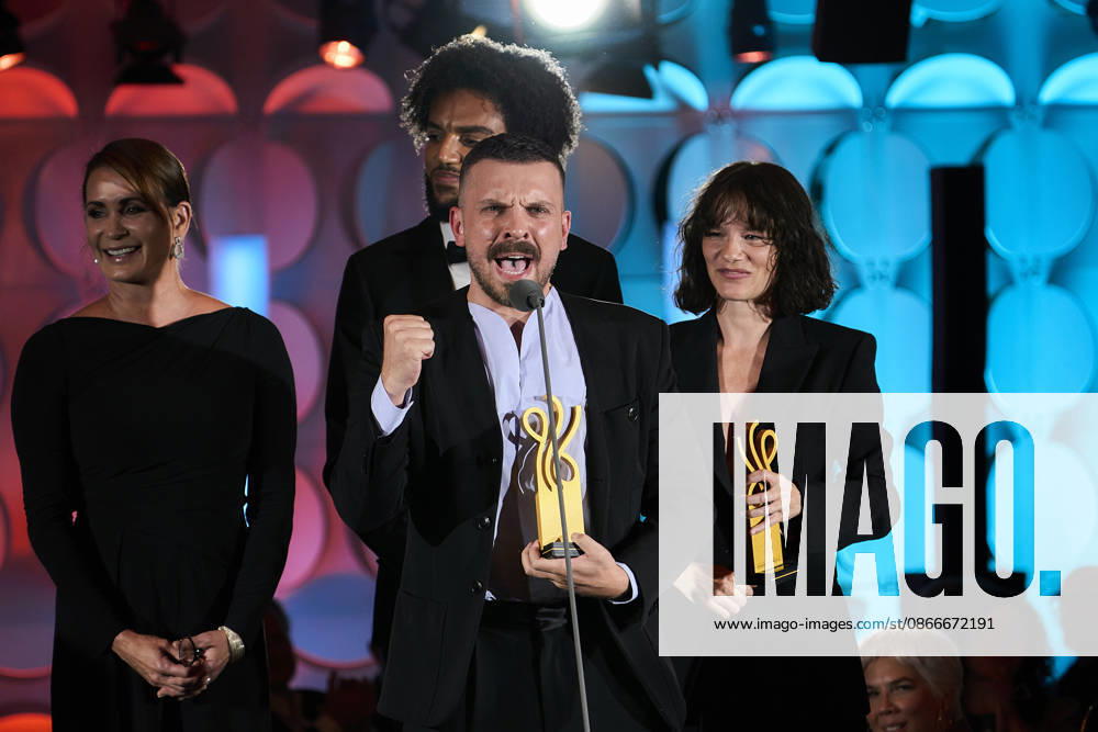 2026 German Acting Award: Anja Kling, Lamin Leroy Gibba, award winner Valerie Pachner, and award winner Edin Hasanovic; stage show celebrating 15 years of the German Acting Award and 20 years of the BFFS; Pullman Berlin Schweizerhof; date: September 11, 2026