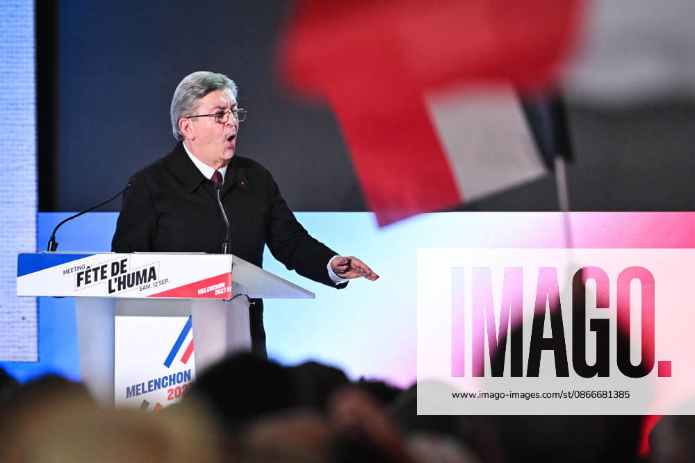 Fete de Humanite near Paris FA Founder of French leftist party La France Insoumise (LFI) Jean-Luc Melenchon delivers a speech as part of the annual Fete de l Humanite festival organised by the Communist newspaper L Humanite, in Le Plessis-Pate, south of Paris, on September 12, 2026. Photo by Firas Abdullah ABACAPRESS.COM Paris Ile-de-France France