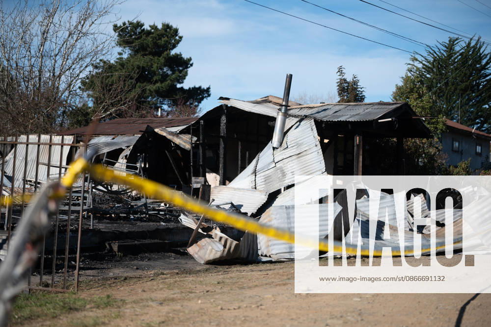 (260912) -- ARAUCANIA, Sept. 12, 2026 -- This photo shows the scene of a fire in Pitrufquen, in the Araucania Region of southern Chile, on Sept. 12, 2026. At least 16 people were killed after a fire broke out on Friday evening at a nursing home in southern Chile, local media reported on Saturday. CHILE-ARAUCANIA-NURSING HOME-FIRE ZhouxJiayi