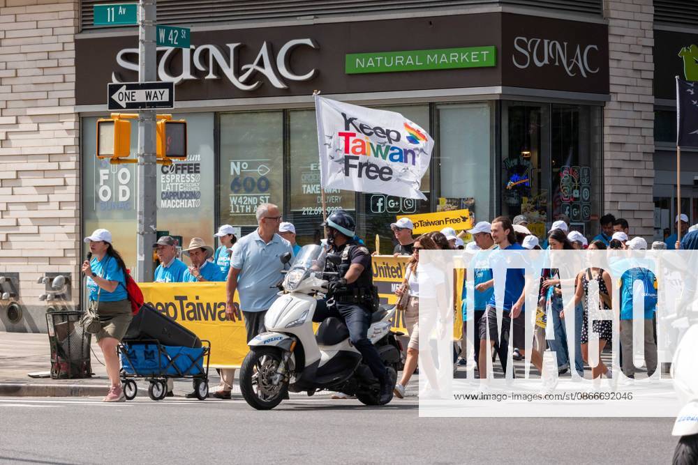 Keep Taiwan Free Protest NYC New York, NY- September 12: Keep Taiwan Free Protest and March In front of the Chinese Consulate on September 12, 2026.. Credit: Camara Porter AdMedia. 12 Sep 2026 Pictured: Keep Taiwan Free Protest NYC.