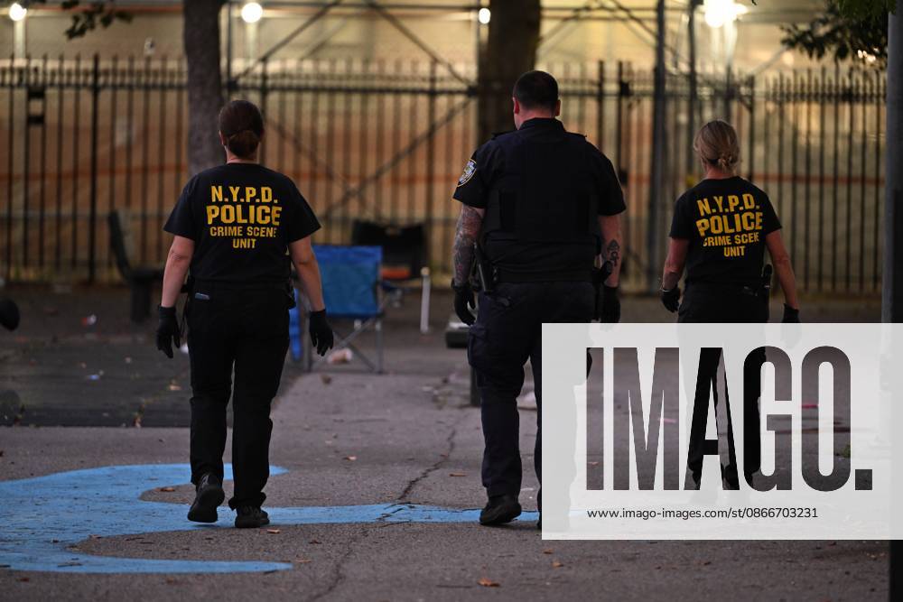 Two Men Killed In Double Homicide At Howard Playground In Brooklyn New York - 12 Sep 2026 NYPD officers work the scene in daylight hours following an overnight shooting where two men were fatally shot in the vicinity of Howard Playground at Mother Gaston Boulevard and Glenmore Avenue within the confines of the 73 precinct in Brooklyn, New York, United States. Friday evening after 10pm the shooting transpired. 35-year-old Antoine Utsey and 33-year-old Deon Miller were both shot, transported by EMS to local area hospitals where they both were pronounced dead. There are no arrests and the investigation remains ongoing. Brooklyn United States