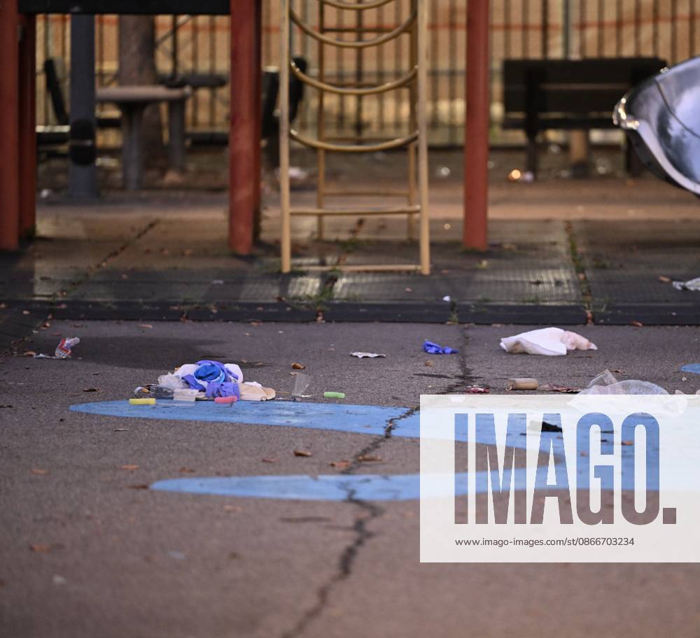 Two Men Killed In Double Homicide At Howard Playground In Brooklyn New York - 12 Sep 2026 NYPD officers work the scene in daylight hours following an overnight shooting where two men were fatally shot in the vicinity of Howard Playground at Mother Gaston Boulevard and Glenmore Avenue within the confines of the 73 precinct in Brooklyn, New York, United States. Friday evening after 10pm the shooting transpired. 35-year-old Antoine Utsey and 33-year-old Deon Miller were both shot, transported by EMS to local area hospitals where they both were pronounced dead. There are no arrests and the investigation remains ongoing. Brooklyn United States