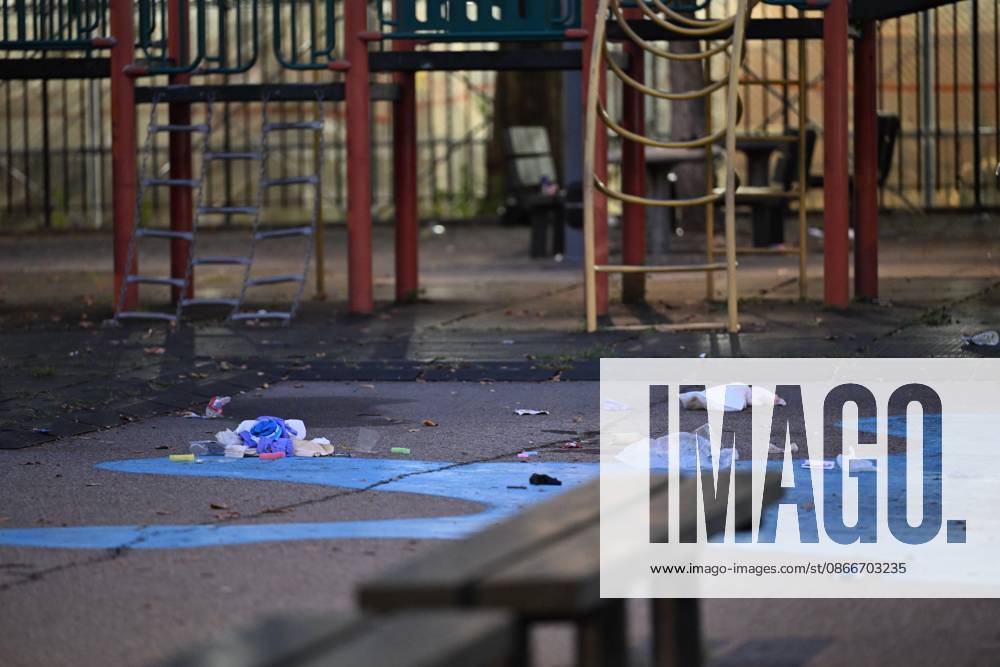 Two Men Killed In Double Homicide At Howard Playground In Brooklyn New York - 12 Sep 2026 NYPD officers work the scene in daylight hours following an overnight shooting where two men were fatally shot in the vicinity of Howard Playground at Mother Gaston Boulevard and Glenmore Avenue within the confines of the 73 precinct in Brooklyn, New York, United States. Friday evening after 10pm the shooting transpired. 35-year-old Antoine Utsey and 33-year-old Deon Miller were both shot, transported by EMS to local area hospitals where they both were pronounced dead. There are no arrests and the investigation remains ongoing. Brooklyn United States