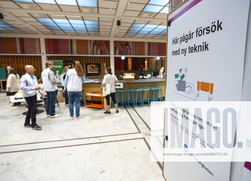 Information about a trial of digital voter registration when voting begins at the polling place at Radhuset in Malmö on Election Day, September 13, 2026 MALMÖ, SWEDEN
