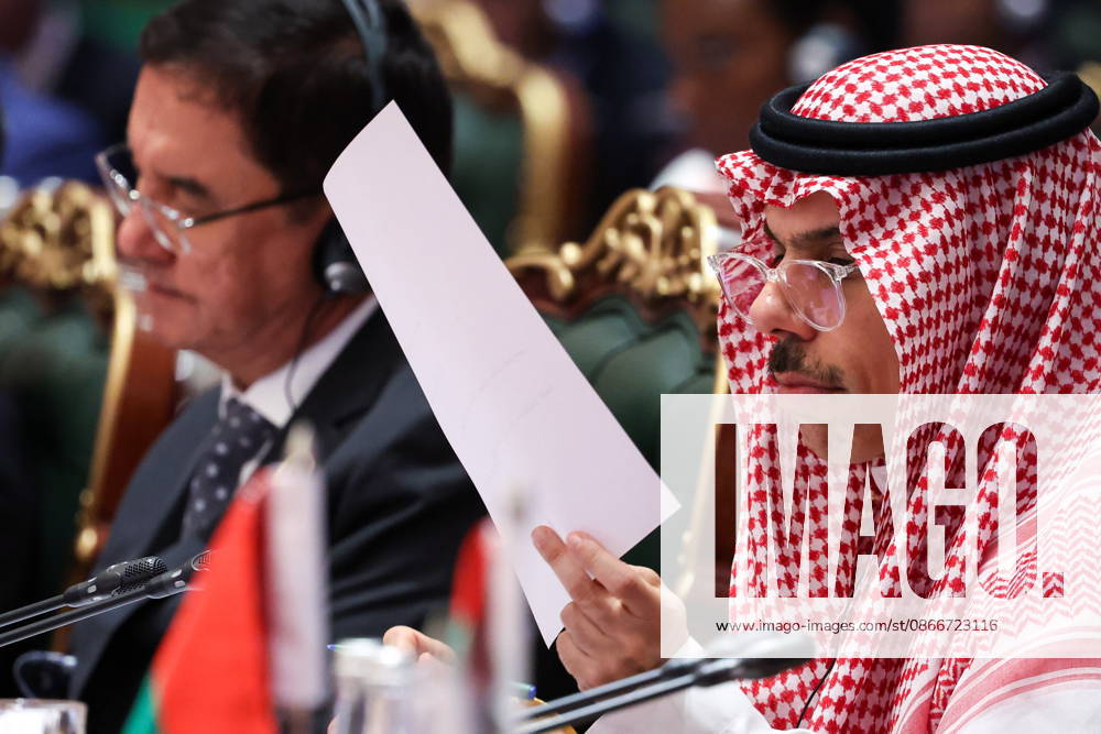 INDIA, NEW DELHI - SEPTEMBER 13, 2026: Faisal bin Farhan Al Saud, Saudi Arabia s Foreign Minister, attends an outreach session of the 2026 BRICS Summit. Alexander Kazakov Russian Presidential Press and Information Office TASS 97640693