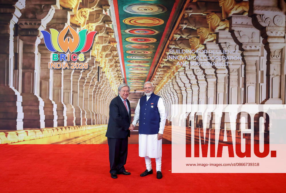 PM Modi shakes hands one by one with BRICS and partner countries leaders on Day 2 of the 18th BRICS Summit 2026 New Delhi, Sep 13 (ANI): Prime Minister Narendra Modi shakes hands one by one with BRICS and partner countries leaders on Day 2 of the 18th BRICS Summit 2026 at Bharat Mandapam, in New Delhi on Sunday. (DPR PMO ANI Photo) Delhi New Delhi India