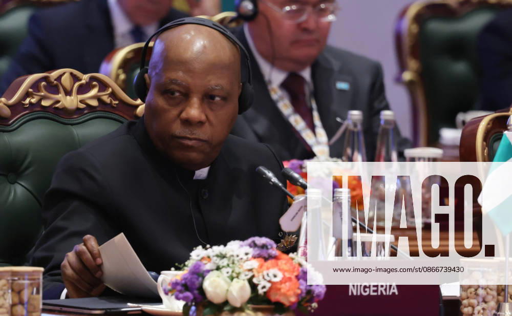 Nigerian Vice President Kashim Shettima listens during the expanded session of the BRICS summit at Bharat Mandapam, September 12, 2026 in New Delhi, India. The second day of meeting included non-member leaders and international organizations. New Delhi India - ZUMAp138 20260913_zaa_p138_033