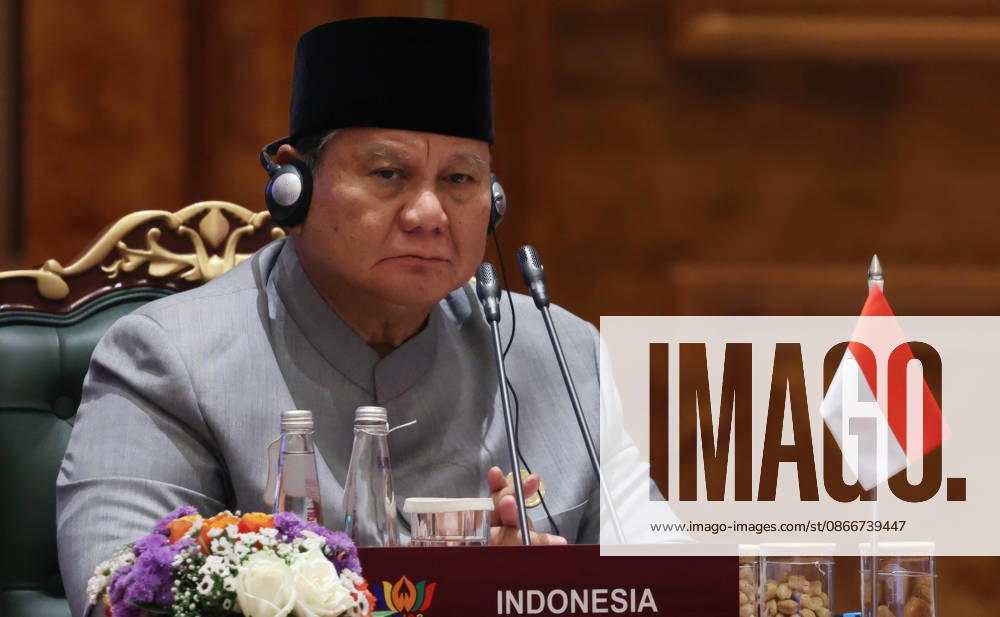 Indonesian President Prabowo Subianto listens during the expanded session of the BRICS summit at Bharat Mandapam, September 12, 2026 in New Delhi, India. The second day of meeting included non-member leaders and international organizations. New Delhi India - ZUMAp138 20260913_zaa_p138_042