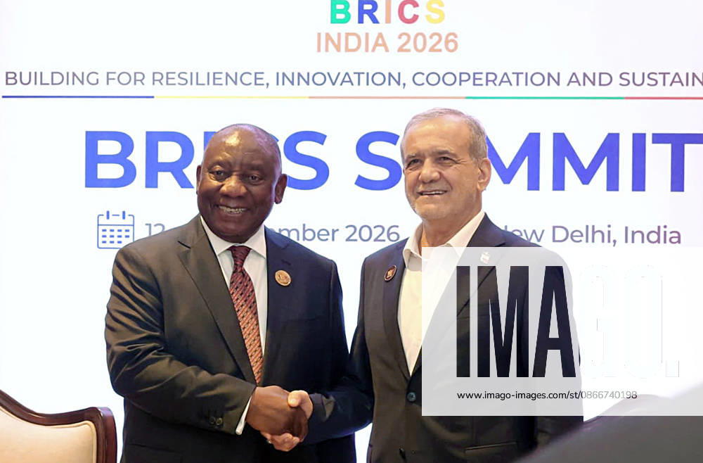 South African President Cyril Ramaphosa holds a bilateral meeting with Iranian President Masoud Pezeshkian on the margins of the BRICS Leaders Summit New Delhi, Sep 13 (ANI): South African President Cyril Ramaphosa holds a bilateral meeting with Iranian President Masoud Pezeshkian on the margins of the BRICS Leaders Summit, in New Delhi on Sunday. (@PresidencyZA X ANI Photo) New Delhi Delhi India