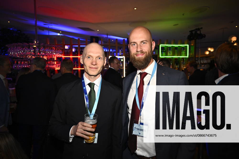 STOCKHOLM, SWEDEN 20260913 Niklas Wykman (M) and Carl Oskar Bohlin (M) at the Moderate Party s election night gathering at Clarion Sign, STOCKHOLM, SWEDEN