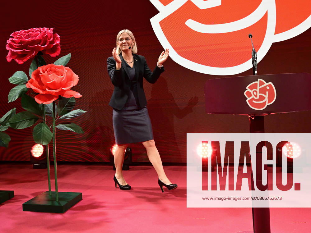 STOCKHOLM, SWEDEN 20260913 Social Democratic Party leader Magdalena Andersson S speaks during the Social Democrats election night watch at the Stockholm Waterfront Conference Center STOCKHOLM SWEDEN