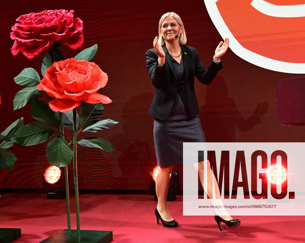 STOCKHOLM, SWEDEN 20260913 Social Democratic Party leader Magdalena Andersson S speaks during the Social Democrats election night watch at the Stockholm Waterfront Conference Center STOCKHOLM SWEDEN