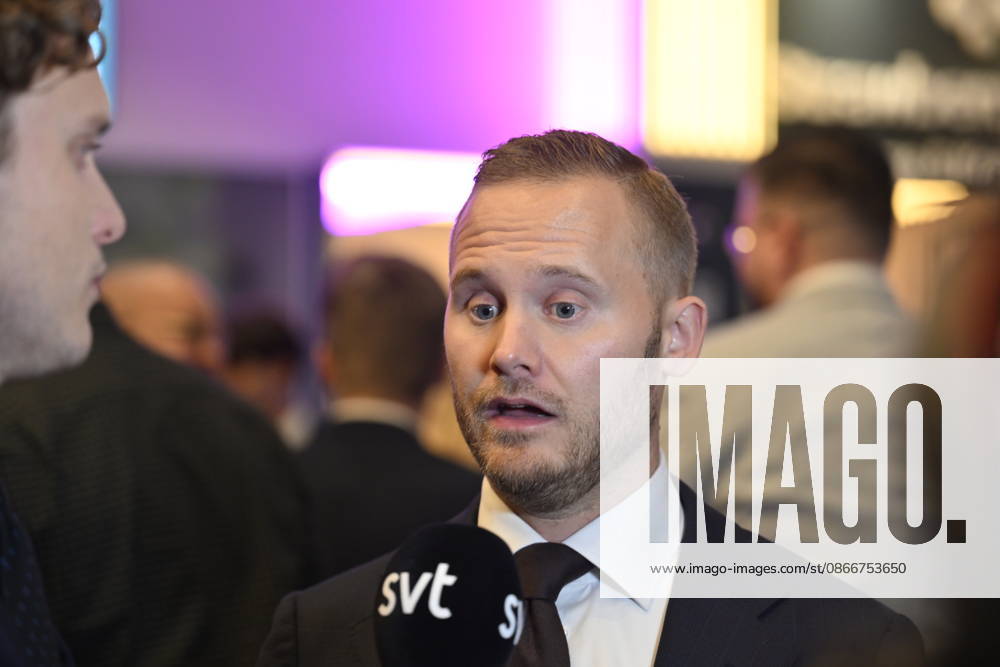 Henrik Vinge of the Sweden Democrats during the party s election night watch at the Quality Hotel Strawberry Arena in STOCKHOLM, SWEDEN