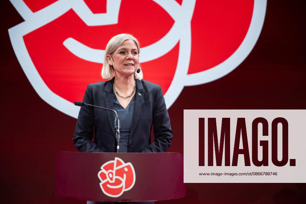 Social Democratic Party leader Magdalena Andersson delivers a speech during the partys election night coverage following the Swedish parliamentary election on September 13, 2026 in Stockholm. Photo by Caisa Rasmussen, BILDBYRAN COP 353 MP0159 2026 election politics bbeng parliament election parliamentary election Sweden election election night Social Democrats