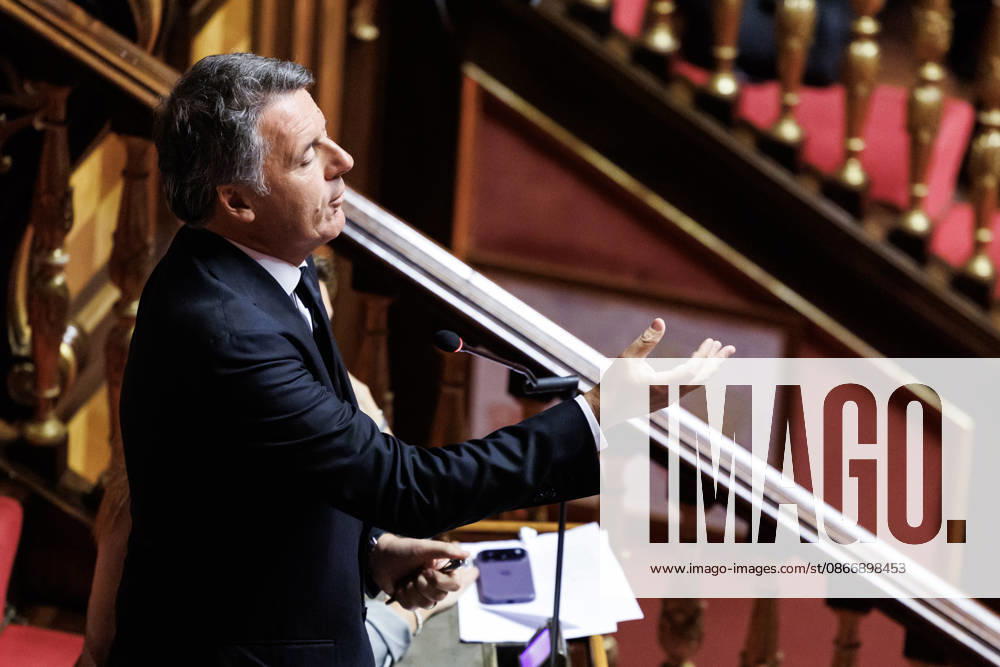 Matteo Renzi during the general debate and final vote on the electoral law in the Senate, Rome, September 15, 2026. Rome Italy - ZUMAa289 20260915_zia_a289_003