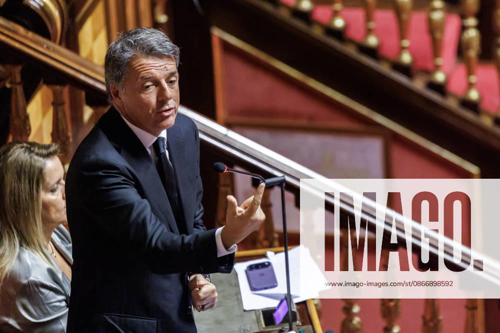 Matteo Renzi during the general debate and final vote on the electoral law in the Senate, Rome, September 15, 2026. Rome Italy - ZUMAa289 20260915_zia_a289_005