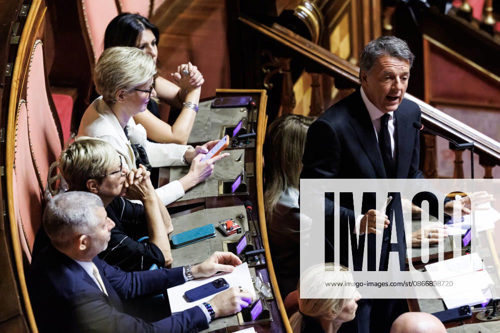 Matteo Renzi during the general debate and final vote on the electoral law in the Senate, Rome, September 15, 2026. Rome Italy - ZUMAa289 20260915_zia_a289_008