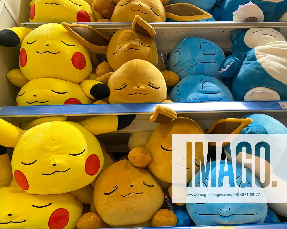 Germany, North Rhine-Westphalia, Leisure, Games, Trading Cards, 30 Years of Pokémon Poster, Plush Toys, Germany