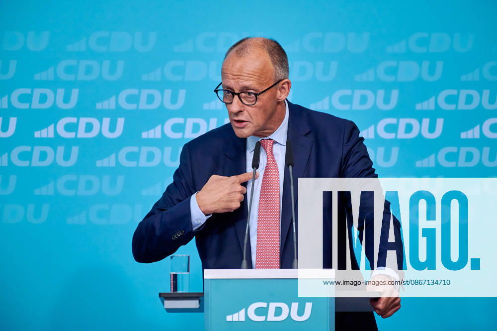 Chancellor Friedrich Merz at the CDU’s final campaign rally ahead of the upcoming Berlin House of Representatives election at the Konrad Adenauer House in Berlin. Snapshot photography by F. Boillot
