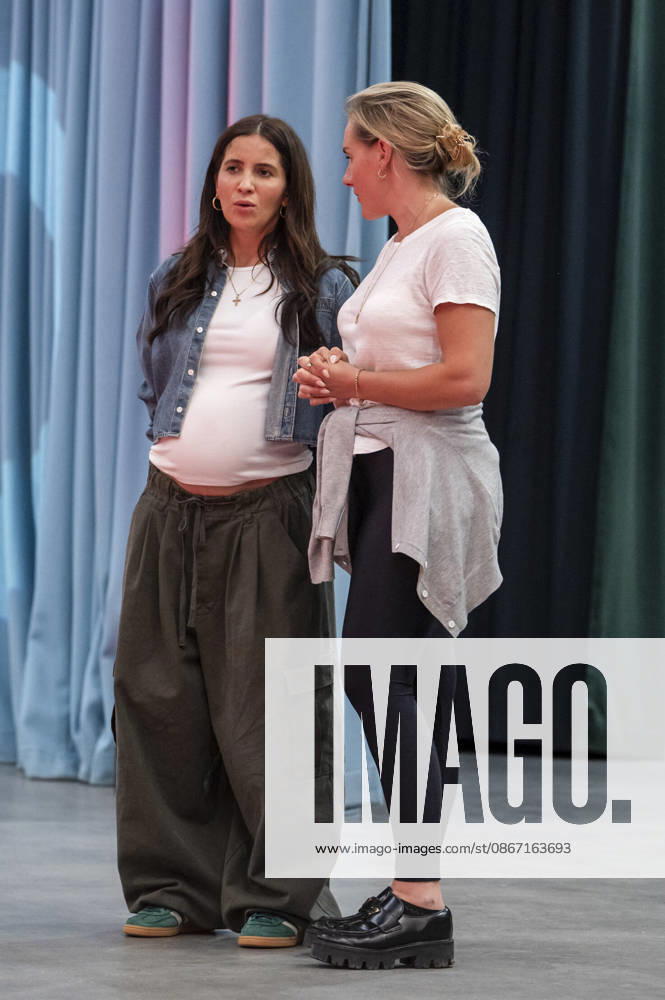 ABB KINDERTAG: Chryssanthi Kavazi, who is pregnant, and Saskia Bleitreu at the KinderTag event at the Atelier Gardens in Berlin on September 17, 2026