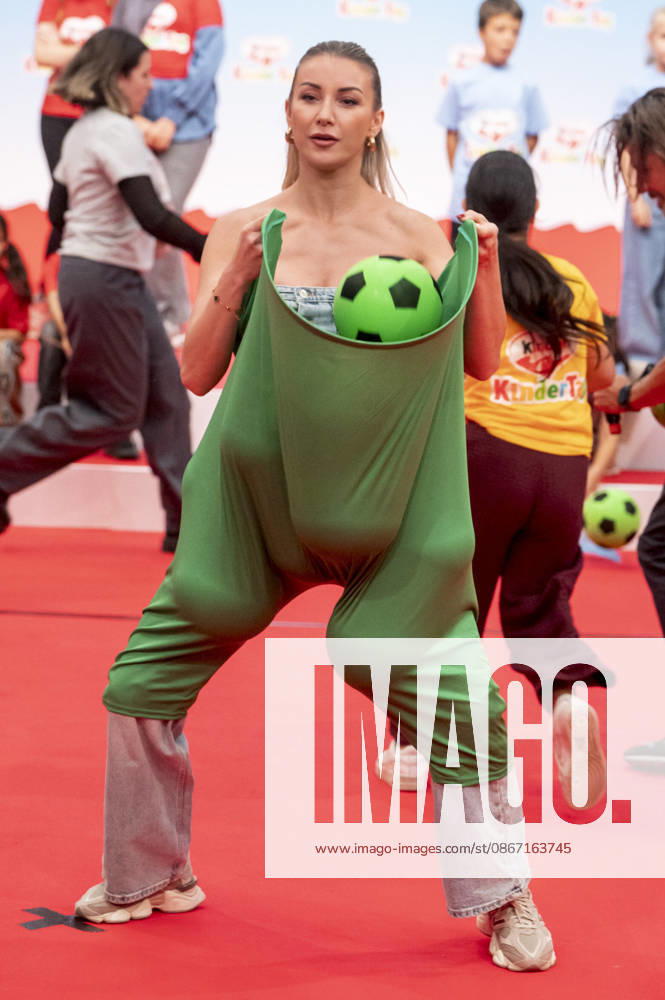 ABB Children s Day: Anna Carina Woitschack Catching a Ball in Baggy Pants at the Children s Day event at the Atelier Gardens Berlin on September 17, 2026