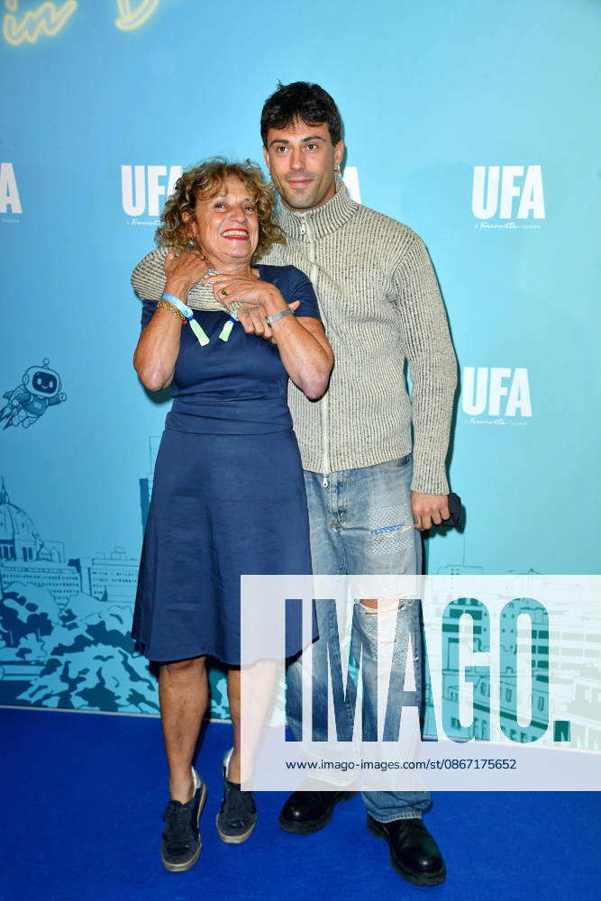 Adriana Altaras with her son Aaron Altaras at the UFA Back reception at the BE YOND OFFICE in Berlin on September 17, 2026