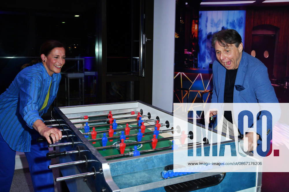 Wolfgang Bahro and Ulrike Frank at the UFA Back reception at BE YOND OFFICE in Berlin on September 17, 2026