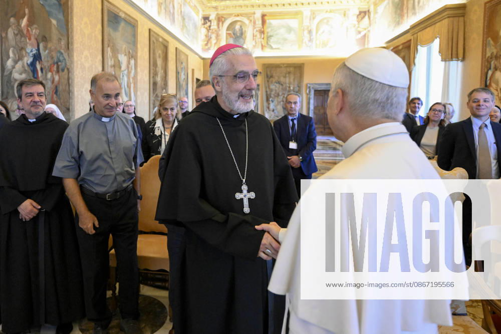 POPE LEO XIV PRIVATE AUDIENCE Italy, Rome, Vatican, September 18, 2026 Pope Leo XIV receives the participants in the meeting organized by the Pope Leo XIV International Study Center - NO BOOKS