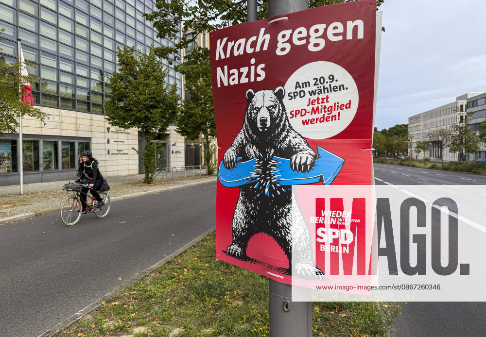 Ahead of Berlin House of Representatives election BERLIN, GERMANY - SEPTEMBER 19: Election campaign posters featuring political parties and candidates are displayed on streets across the city ahead of the Berlin House of Representatives election to be held in Berlin, Germany, on September 19, 2026. Halil Sagirkaya Anadolu Berlin Germany. Editorial use only. Please get in touch for any other usage.