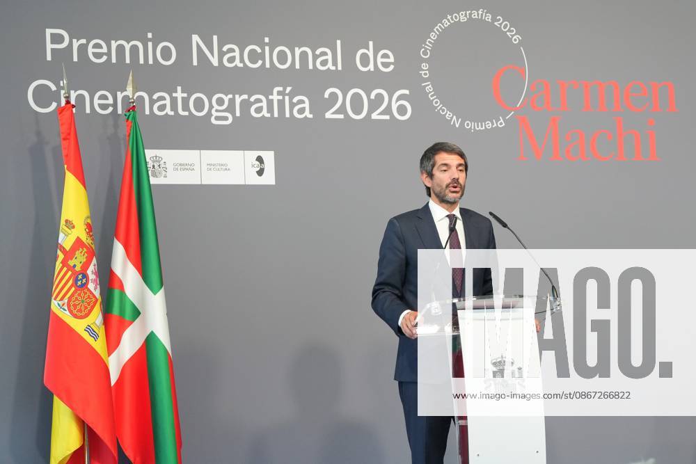 Carmen Machi, 2026 National Film Award Winner Culture Minister Ernest Urtasun during the ceremony to present the National Film Award to Carmen Machi on September 19, 2026, in San Sebastián, Guipúzcoa, Basque Country, Spain. The National Film Award, presented as part of the San Sebastián Film Festival, recognizes the most outstanding contribution to Spanish cinema, preferably demonstrated through a work made public or professional work carried out during the year 2025, or, in duly justified exceptional cases, it is awarded in recognition of a professional career. SEPTEMBER 19, 2026 San Sebastián, Guipúzcoa, Basque Country, Spain