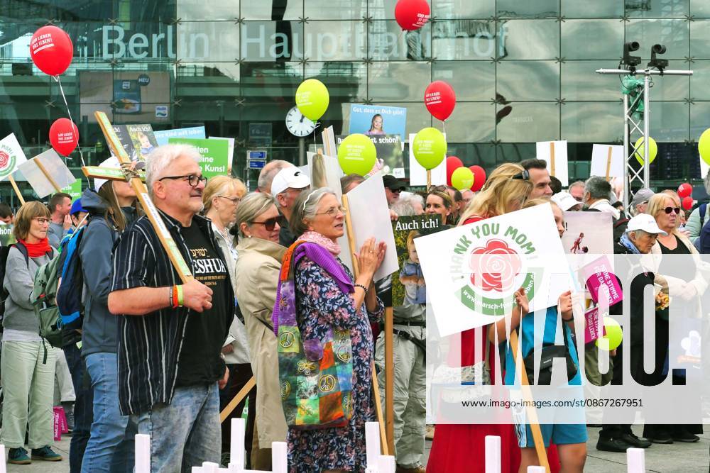 March for Life demonstration against abortion at Berlin Central Station