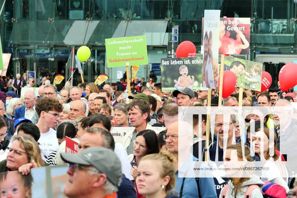 March for Life demonstration against abortion at Berlin Central Station
