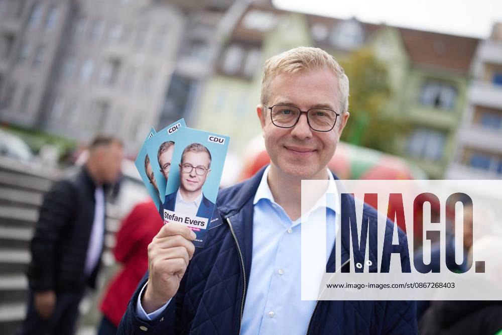 CDU Campaign Wrap-Up with Stefan Evers ** FOR ** **Stefan Evers, CDU lead candidate and Senator for Finance, at his party’s campaign wrap-up in Tempelhof. Tomorrow, a new House of Representatives will be elected. Germany, Berlin. Copyright JörgxCarstensen