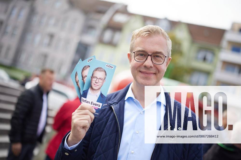 CDU Campaign Closing Event with Stefan Evers ** FOR ** **Stefan Evers, CDU lead candidate and Senator for Finance, at his party’s campaign wrap-up in Tempelhof. Tomorrow, a new House of Representatives will be elected. Germany, Berlin. Copyright JörgxCarstensen